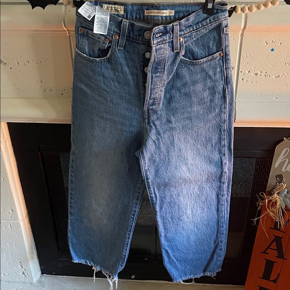 Levi's Blue Ankle Cropped Jeans